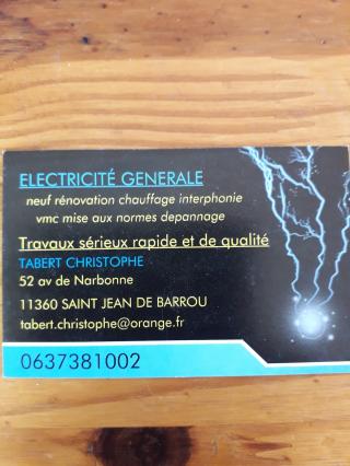 Electricien TABERT CHRISTOPHE 0